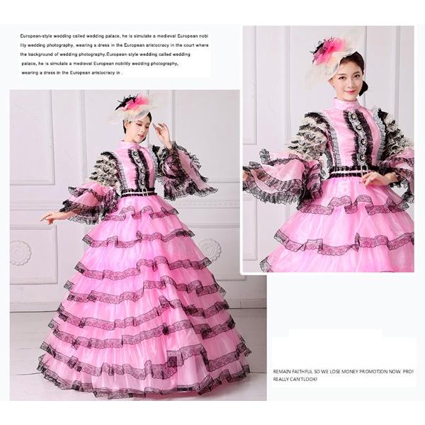 ピンクドレス オペラ 声楽 中世貴族風豪華お姫様ドレス ウェディング