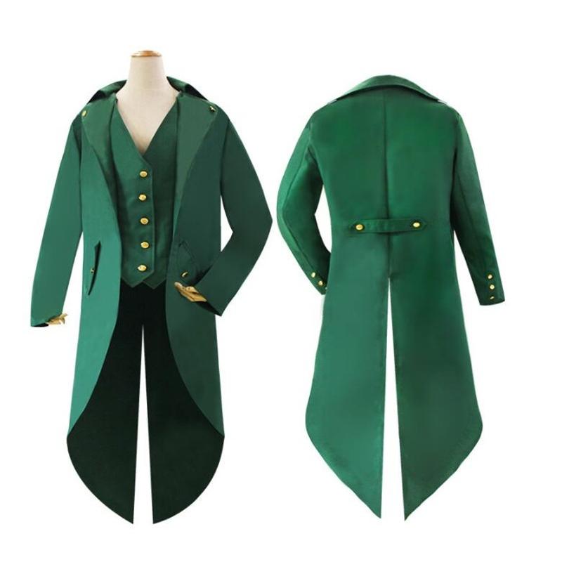 ヨーロッパ 中世 メンズ 貴族 服 長袖 ロングコート 全5色