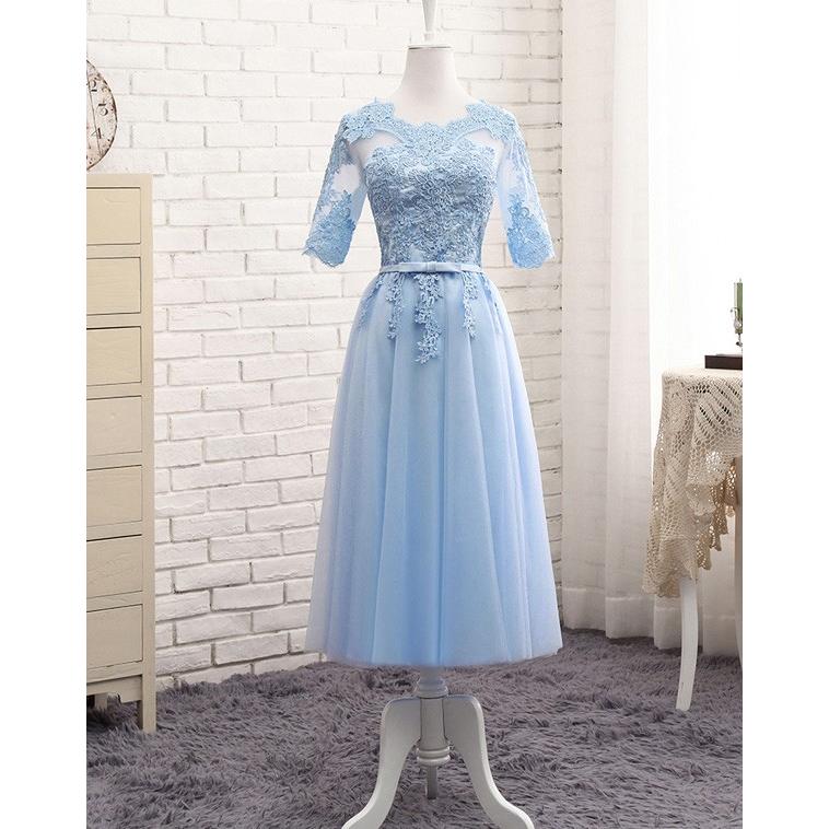 水色ドレス パーティードレス レース 編み上げタイプ 二次会 花嫁 結婚式 Dress パーティードレス 半袖 代 30代 大きいサイズ ロング ドレス D9124f0 フルグレース 通販 Yahoo ショッピング