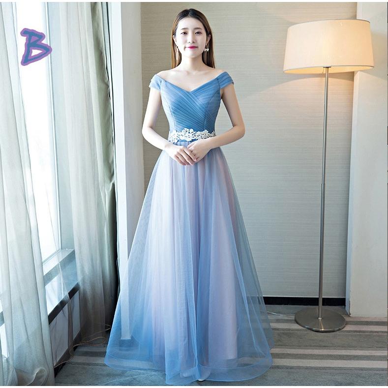 ロングドレス スレンダーライン 5タイプ パーティードレス ワンピース