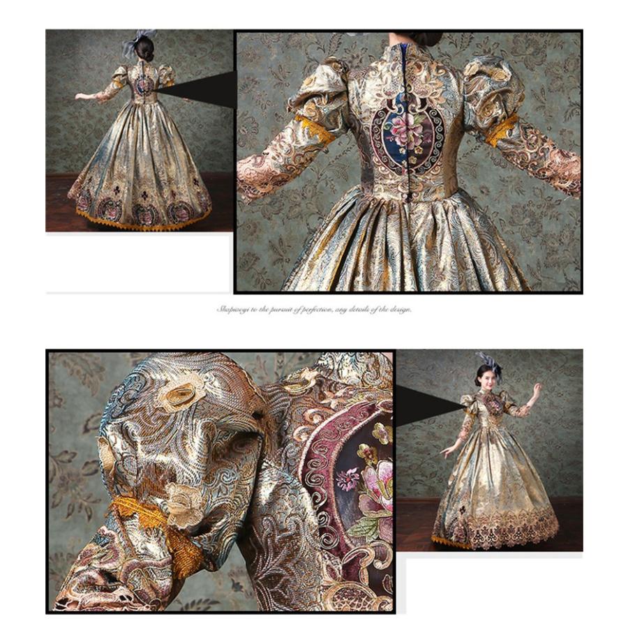 貴婦人 歌劇 貴族 服 髪飾り付き 舞台 中世 衣装 豪華ロングドレス