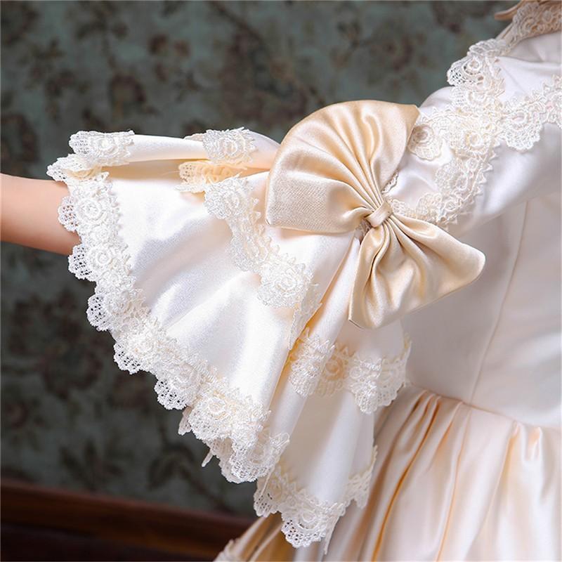 子供服 ワンピース 貴族 ロングドレス お姫様 宮廷 舞台衣装 豪華なドレス バロック風 プリンセスライン 現代演劇服装 オペラ 声楽 撮影_1