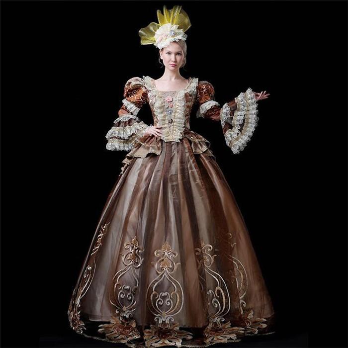 ロングドレス ヨーロッパ貴族 女性用 仮装 中世貴族風 フランス式貴族