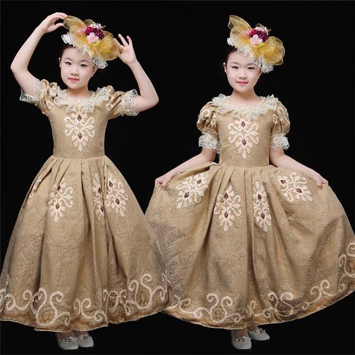 キッズ服 刺繍 子供ドレス フォーマル 女の子 オペラ 声 110 120 130 140cm 誕生日 子ども 演出舞台 卒業園 入園式 ピアノ ステージ衣装