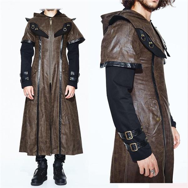 パンク風 貴族風 舞台 ロングコート 中世 豪華 メンズ ヨーロッパ コスプレ衣装 洋服 ロングコート 演劇服 パーティー ステージ衣装