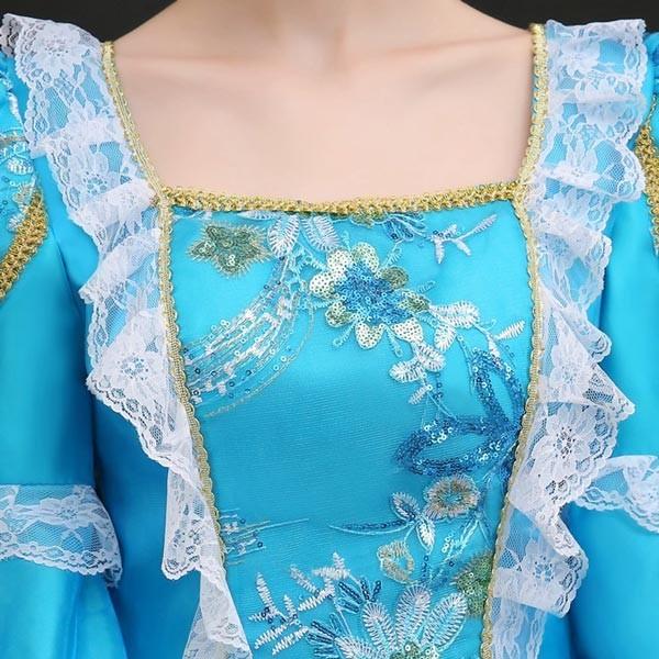 編み上げタイプ 豪華ロングドレス ステージ衣装としても最適 お姫様ドレス プリンセスライン 貴婦人 貴族 服_5
