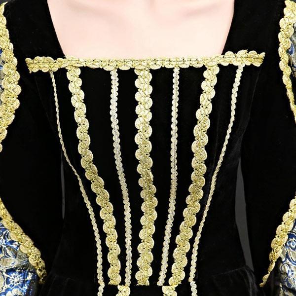 豪華ロングドレス ステージ衣装としても最適 お姫様ドレス プリンセスライン 貴婦人 貴族 服 プリンセスラインお姫様ドレス_5