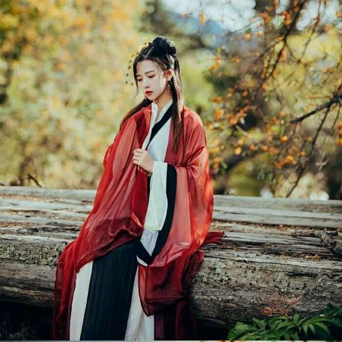 中国古代 唐装 漢服 コスプレ衣装 中華チャイナ風 2点セット 竹柄 レッド シフォン中華風撮影 振袖 舞台衣装 コスチューム ハロウィン 学園祭  :d9218c0:フルグレース - 通販 - Yahoo!ショッピング