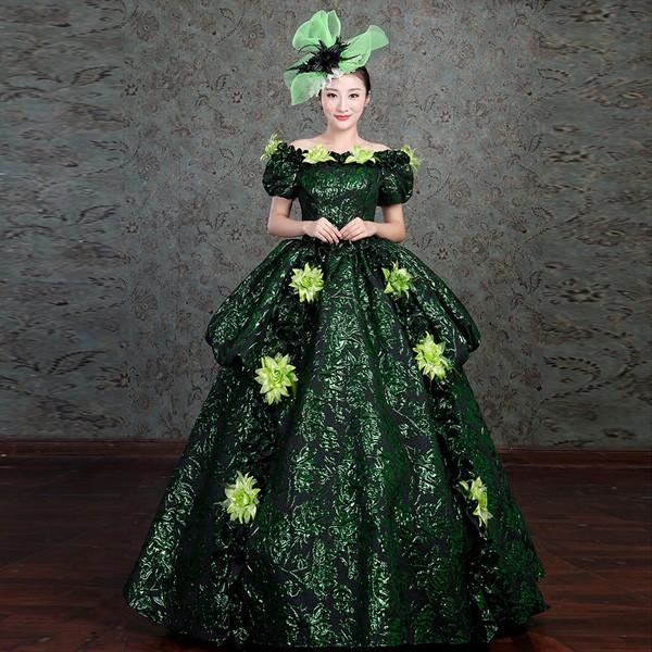 ファスナータイプ ロングドレス ステージ衣装としても最適 お姫様ドレス プリンセスライン 貴婦人