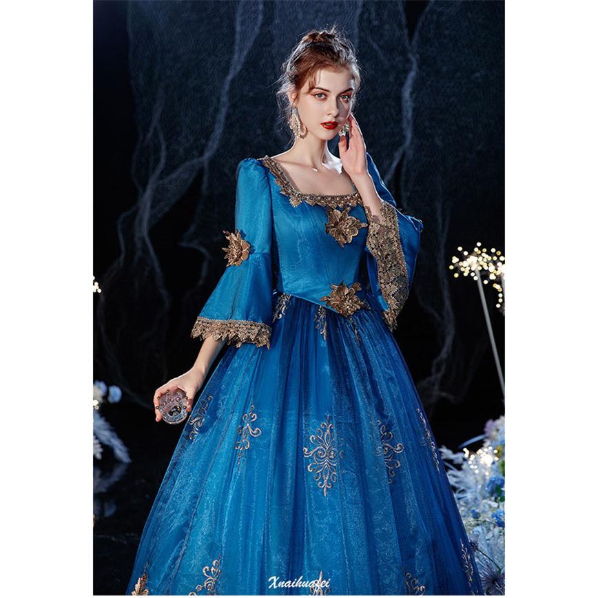 ドレス ロココ調 宮廷衣装 カラードレス 中世貴族風 お姫様ドレス ヨーロッパ風 演出服 パーティードレス サイズ指定 パニエ追加可 D9317c0 フルグレース 通販 Yahoo ショッピング