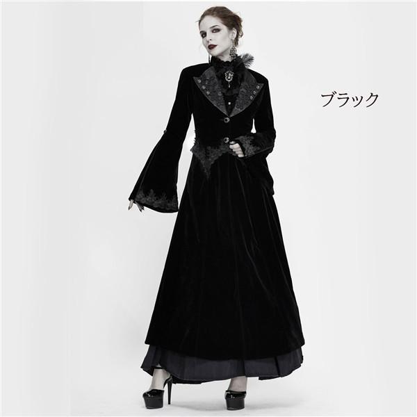 中世17世紀 ロングコート 長袖 編み上げで調節可能 ヴィンテージ ラッパの袖 コート ジャケット ゴシック風 学園祭 文化祭 演奏会 演劇_2