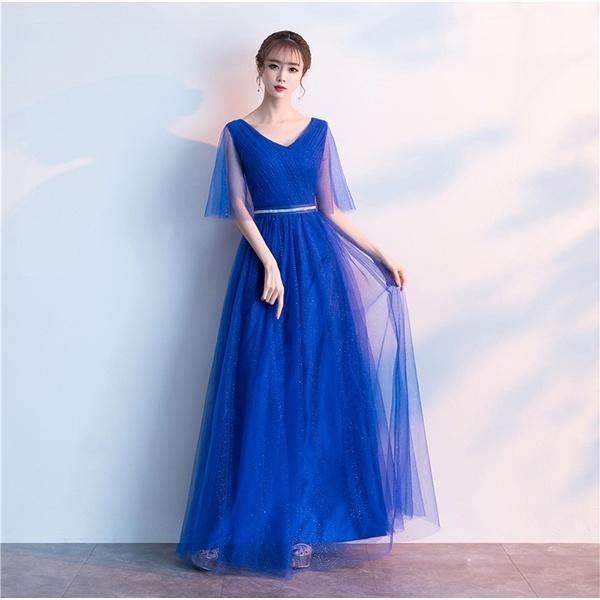 XS~4L】パーティードレス ロングドレス 大人 ブライズメイドドレス