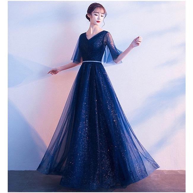 XS~4L】パーティードレス ロングドレス 大人 ブライズメイドドレス