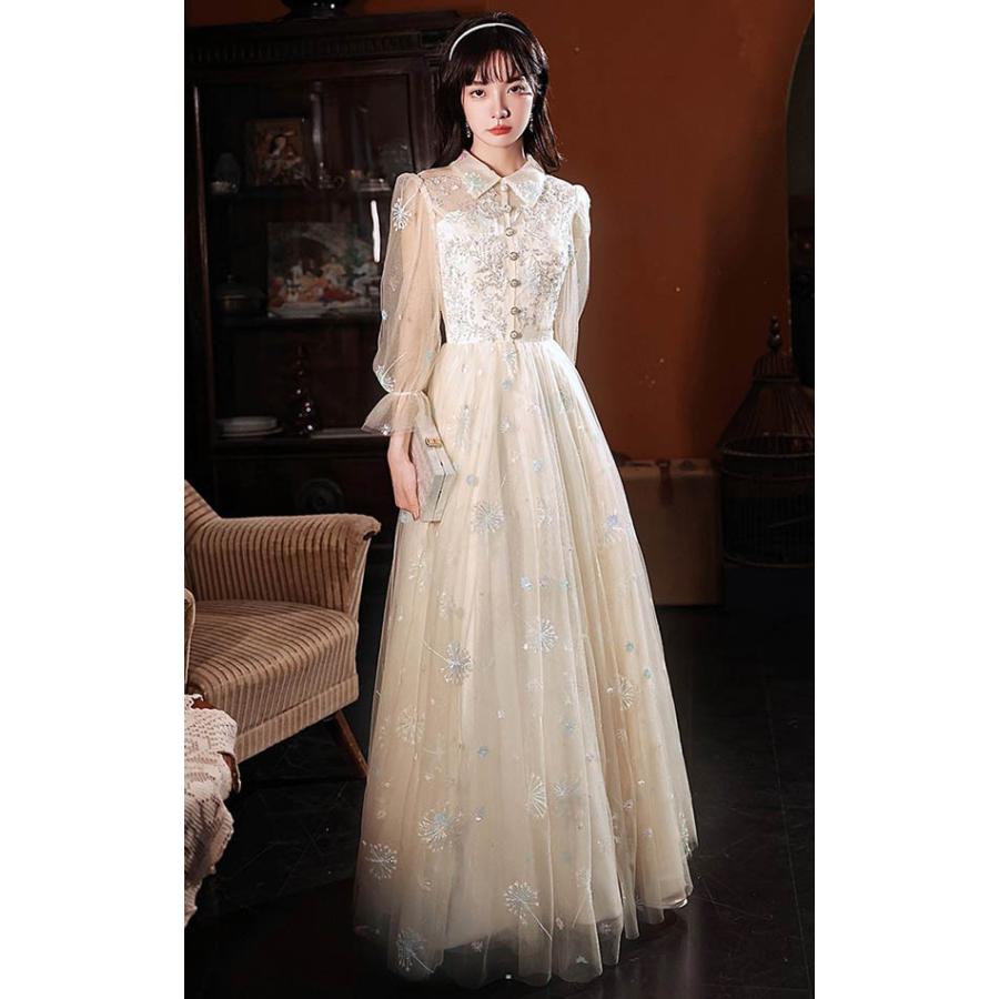 ロングドレス 演奏会 母親 結婚式 パーティードレス ロング丈 ミモレ丈