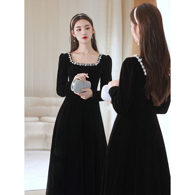 ドレス 大人 ピアノ 発表会 ミモレ丈 ロングドレス 演奏会 結婚式 母親