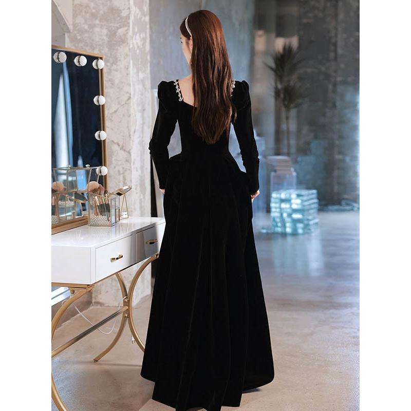 ドレス 大人 ピアノ 発表会 ミモレ丈 ロングドレス 演奏会 結婚式 母親