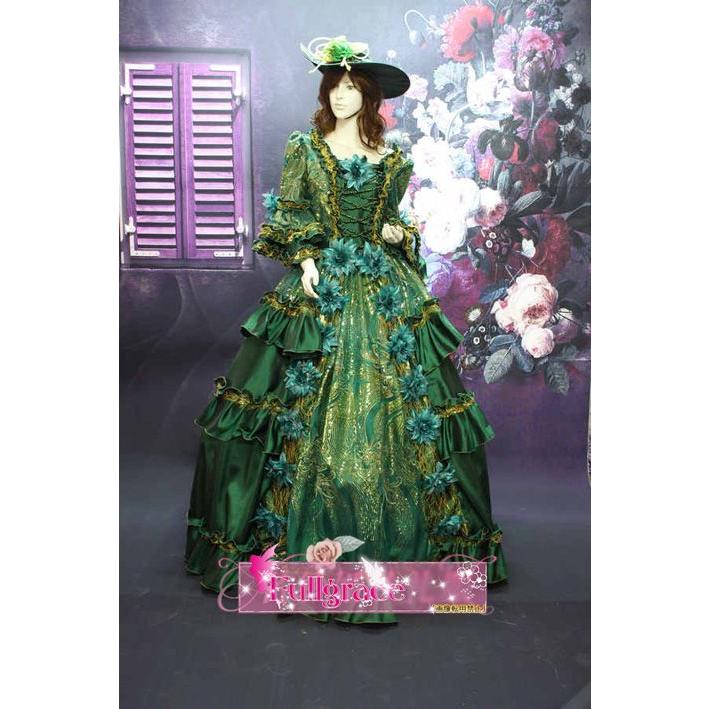 豪華なドレス ジュリエットコスプレ衣装 デラックスドレス ヨーロッパ風 ワンピース 長裾 貴婦人 ダンスパーティ パーティドレス