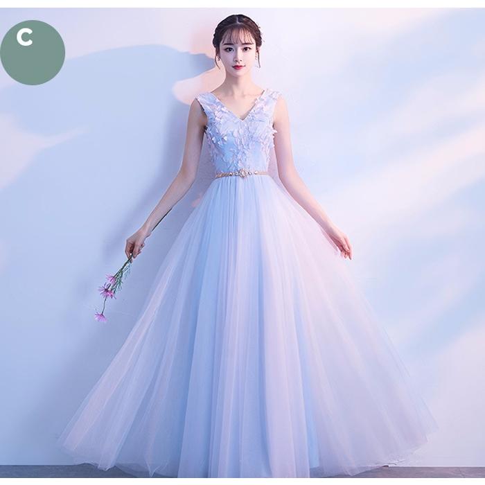 XS〜2XL】ブライズメイド ドレス ロング パーティー 結婚式 体型カバー