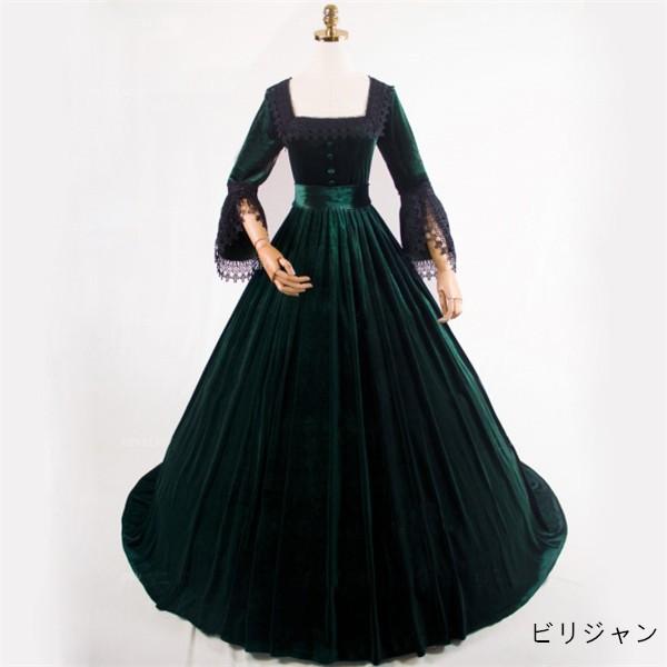 受注生産 ベロア 貴族 服ドレス 仮面舞踏会ドレス ゴシック様式 ビクトリア 風 女王 劇場 コスチューム ワンピース パーティードレス |  | 01