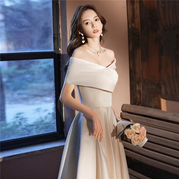 オフショルダー 結婚式 パーティードレス 成人式 同窓会 二次会