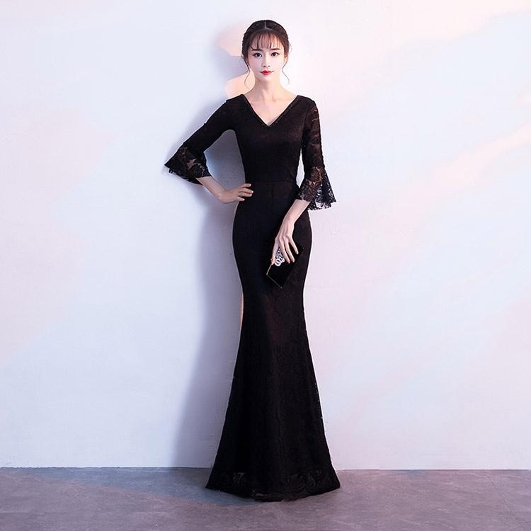 マーメイドロングドレス 大人 ピアノ 発表会 マーメイドライン