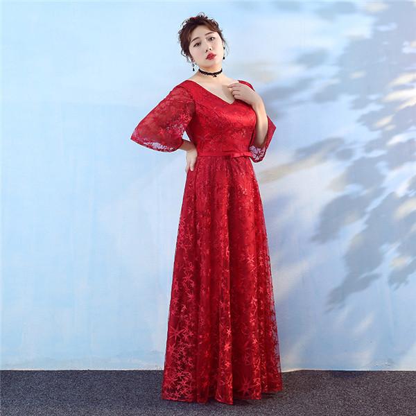 ロングドレス  Vネック パーティードレス 大きいサイズドレス 発表会 成人式 結婚式 レディース ワンピース 花嫁 フォーマルドレス 演奏会 |  | 06