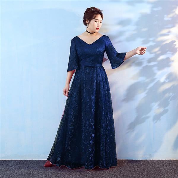 ロングドレス  Vネック パーティードレス 大きいサイズドレス 発表会 成人式 結婚式 レディース ワンピース 花嫁 フォーマルドレス 演奏会 |  | 08