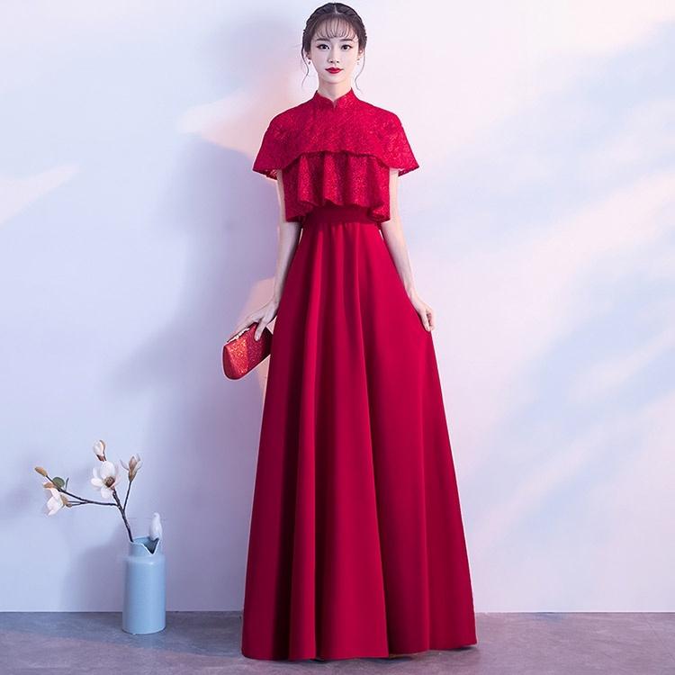 XS〜3XL】ロングドレス 大人 ピアノ 発表会 演奏会 袖付き 母親