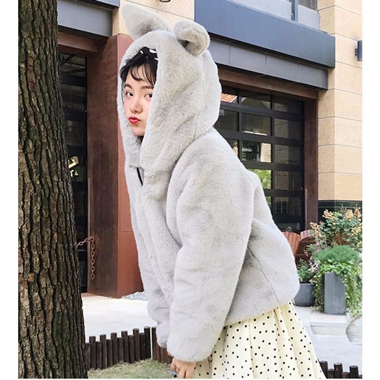 激レア！ピコチューもこもこパーカー もこもこパーカー 暖かい 帽子付き フード付き グレー 灰色