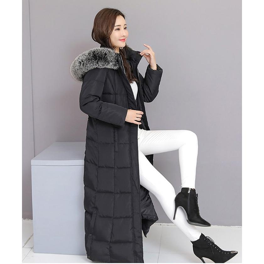 ダウンコート 超ロング ダウンジャケット Aライン フード付き 撥水