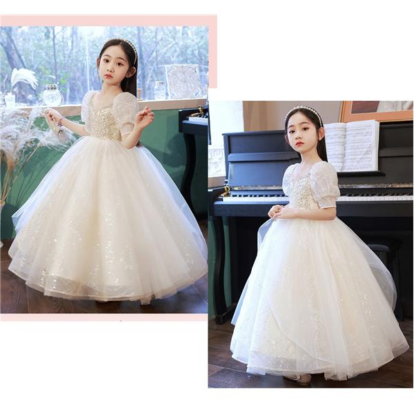 子供ドレス ワンピース ロングドレス ピアノ発表会 子供 ドレス 女の子 フ |  | 01