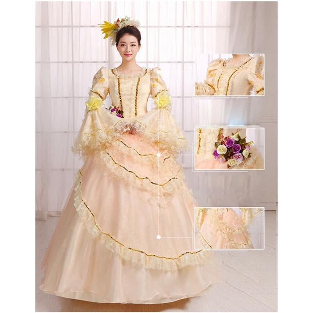 キラキラカラードレス ヨーロッパ 結婚式 衣装 現 カラオケ大会 かわいいロングドレス 舞台 パーティードレス 大きいサイズ |  | 01