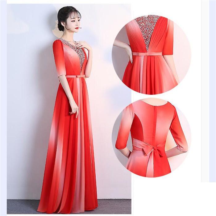 イブニングドレス ロングドレス グラデーション カラオケドレス 大きい