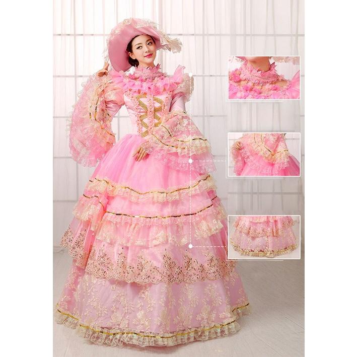 社交ダンスドレス ピンク 上品 フリル ロングドレス 舞台映え 美品 カラオケ大会 かわいいロングドレス ヨーロッパ 結婚式 衣装 ステージ