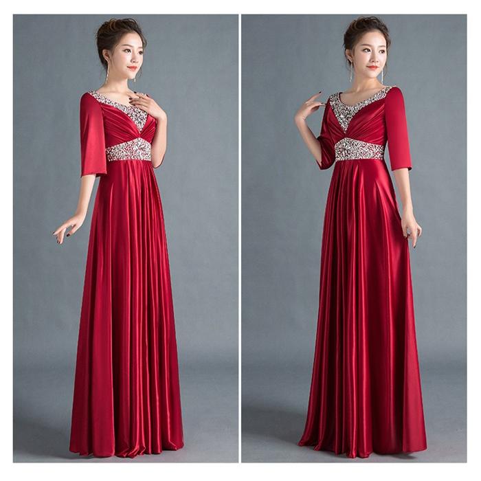 9size 4color ロングドレス イブニングドレス スパンコール 発表会