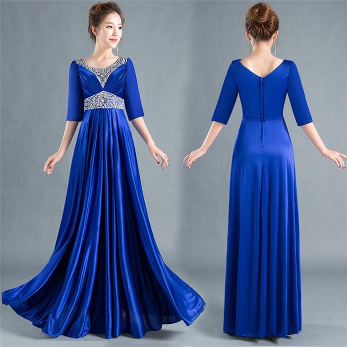 9size 4color ロングドレス イブニングドレス スパンコール 発表会