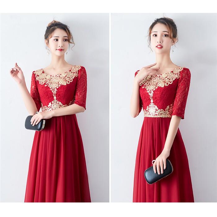 イブニングドレス ロング 演奏会 発表会Aライン 半袖ドレス パーティー