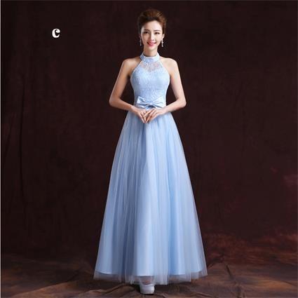 最終お値下げ|ミントブルー フリンジロングドレス　M｜結婚式・パーティー ブルードレス ロングドレス パーティードレス ワンピース 結婚式
