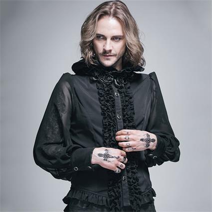 長袖シャツ 伯爵 貴族 服シャツ 舞台 ステージ衣装 演劇 オペラ 声楽 豪華に見える ステージ衣装としても最適 中世 シャツ | 