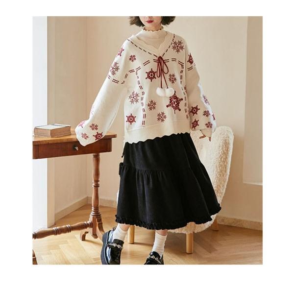 セーター レディース クリスマスセーター ニット Xmas Christmas サンタ服 トップス ゆったり 秋冬 おしゃれ 可愛い レッド ホワイト |  | 02