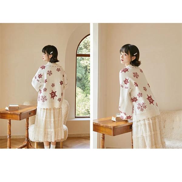 セーター レディース クリスマスセーター ニット Xmas Christmas サンタ服 トップス ゆったり 秋冬 おしゃれ 可愛い レッド ホワイト |  | 04