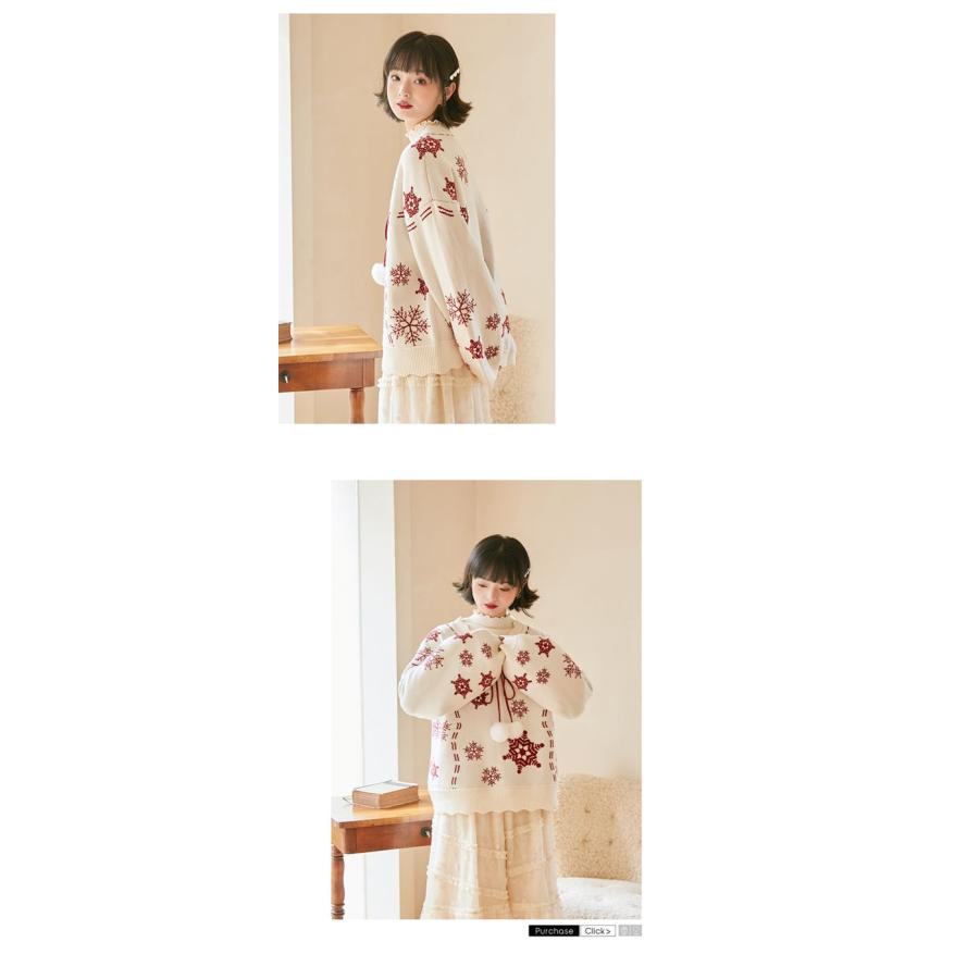 セーター レディース クリスマスセーター ニット Xmas Christmas サンタ服 トップス ゆったり 秋冬 おしゃれ 可愛い レッド ホワイト |  | 05