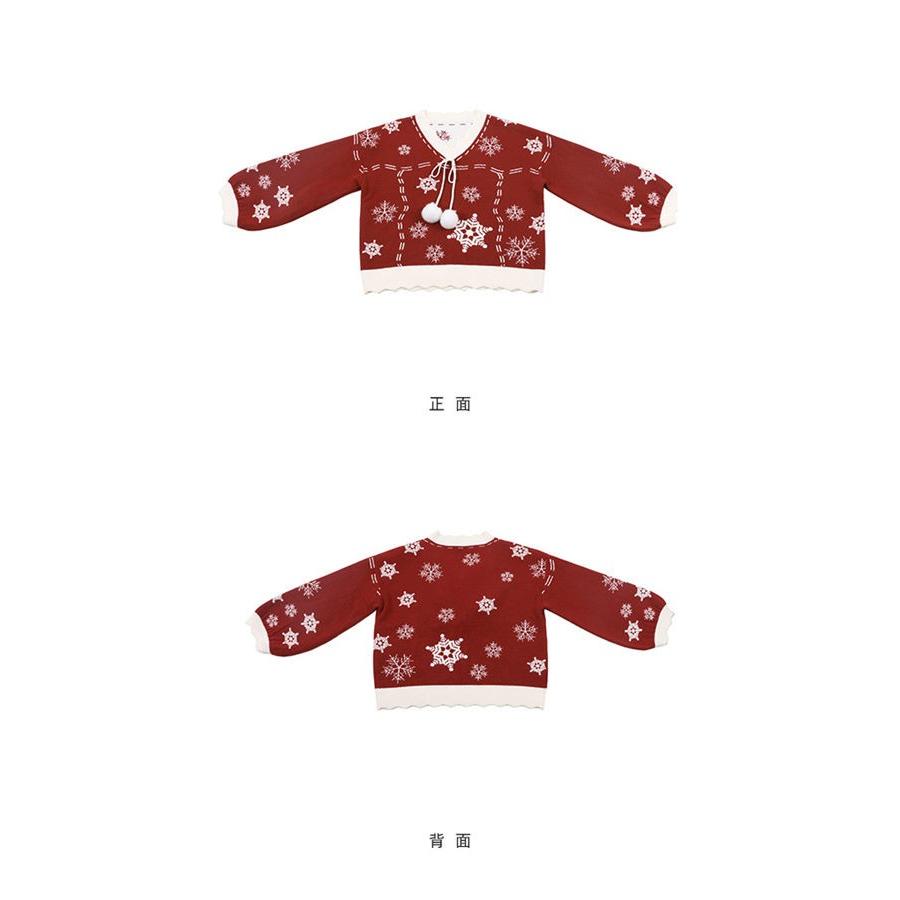 セーター レディース クリスマスセーター ニット Xmas Christmas サンタ服 トップス ゆったり 秋冬 おしゃれ 可愛い レッド ホワイト |  | 06