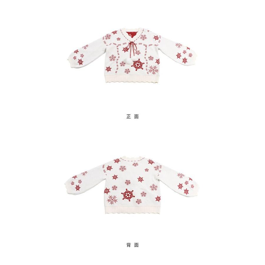 セーター レディース クリスマスセーター ニット Xmas Christmas サンタ服 トップス ゆったり 秋冬 おしゃれ 可愛い レッド ホワイト |  | 07