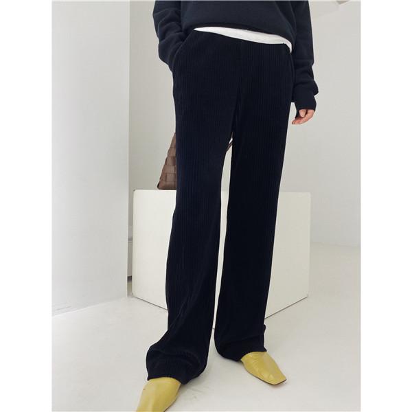 ワイドパンツ あったか 裏起毛パンツ レディース コールテン パンツ ロング ウエストゴム ブラック グレー アイボリー |  | 04