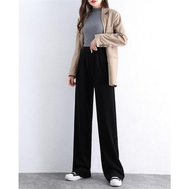 ワイドパンツ あったか 裏起毛パンツ レディース コールテン パンツ ロング ウエストゴム ブラック グレー アイボリー |  | 05