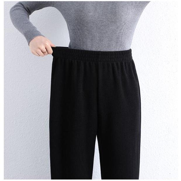 ワイドパンツ あったか 裏起毛パンツ レディース コールテン パンツ ロング ウエストゴム ブラック グレー アイボリー |  | 07