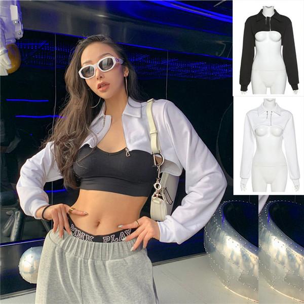 トップス レディース ショート丈 パーカー ヒップホップ スウェット オーバーサイズ 短丈 お腹見せ ストリートダンス 春 夏 秋 ウエア | 