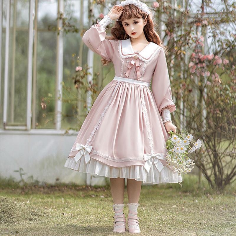 ロリータ ワンピース ロリータワンピース ヘッドドレス 長袖 ロリータ ワンピース ロリータワンピース ヘッドドレス 長袖