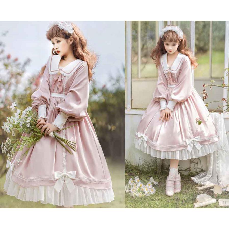 ロリータ ワンピース ロリータワンピース ヘッドドレス 長袖 ロリータ ワンピース ロリータワンピース ヘッドドレス 長袖
